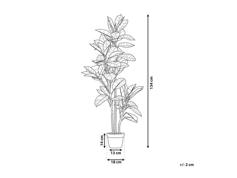 Kunsttaim kunst viigipuu kunstpuu 134 cm FICUS ELASTICA - Home Outlet Estonia