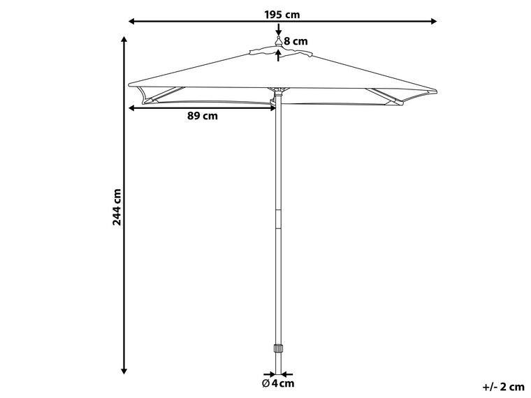 Päikesevari aeda 1,44 x 1,95 m beež FLAMENCO - Home Outlet Estonia